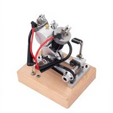 Mini V-twin Engine V2 Gasoline 4-Stroke Engine Motorcycle With Kickstarter