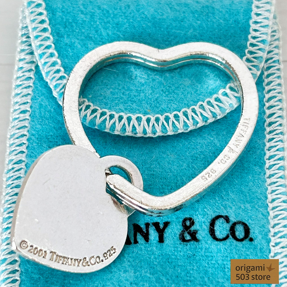 Tiffany & Co. Heart Tag Heart Key Ring Silver 925 with Pouch | eBay