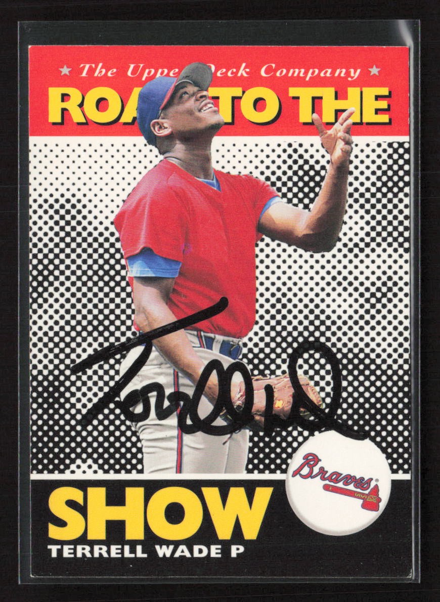 1995 Upper Deck Minor League #166 Terrell Wade - Auto - On Card - TTM