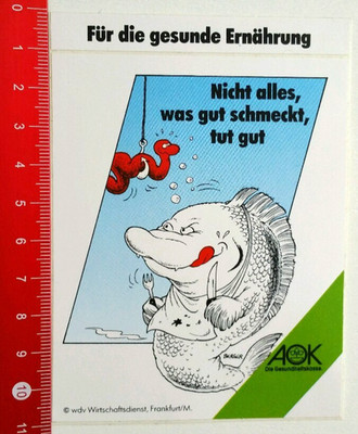 AOK  Ernährung Fisch  Aufkleber/Sticker: AOK Die Gesundheitskasse (201016100)