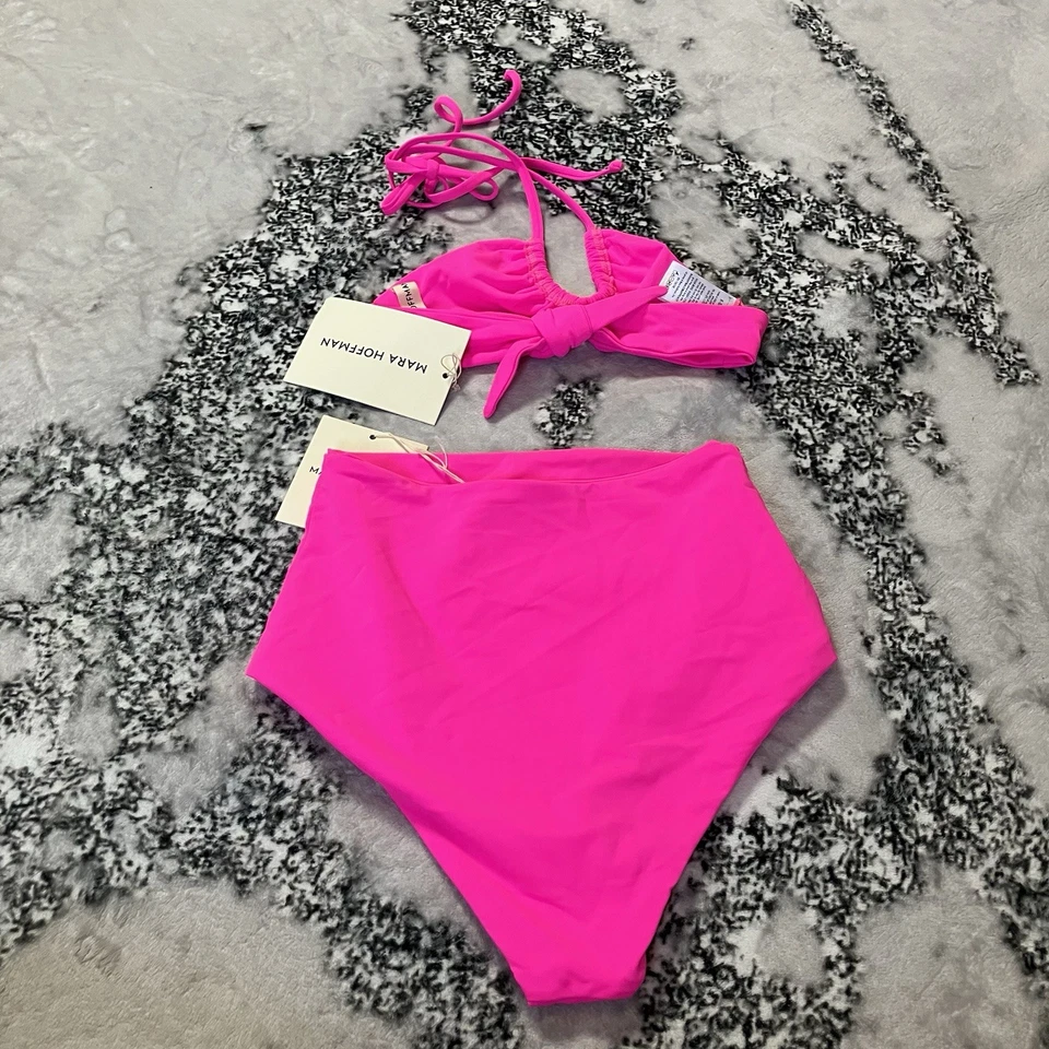 Traje de baño Mara Hoffman para mujer talla XS Lydia rosa 2 piezas UPF 50 Yaya Rosashckng Foto 2 de 4