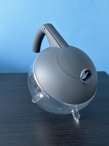 Jenaer Jena Glas GLOBO Tilting Glass Teapot with Lid and Infuser Gray Germany - Picture 3 of 6