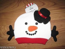 SO'DORABLE CHRISTMAS SNOWMAN KNIT HAT CAP BEANIE BABY 6-12 MO NWT