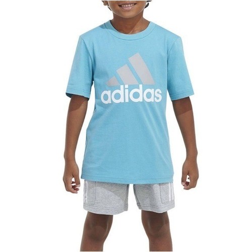 🆕️ Juego Corto Adidas French Terry Cargo, Corto y Camisa Azul LT, Azul Preloved - Imagen 2 de 9