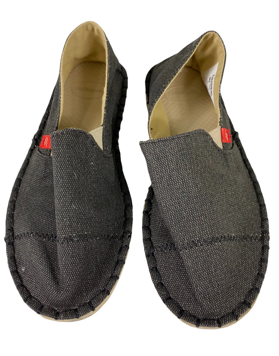 Boy s Havaianas Origine Yacht Espadrille Shoes Sz 2 Youth Black