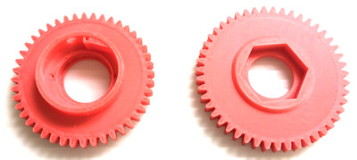 CEN Spur Gears Fun Factor two speed 44T + 47T P/N G84307-01 & G84307-02 Red