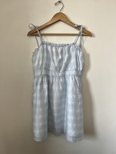 Forever 21 Mini Juniors Womens Light Blue White Striped Sleeveless NWT Dress XL