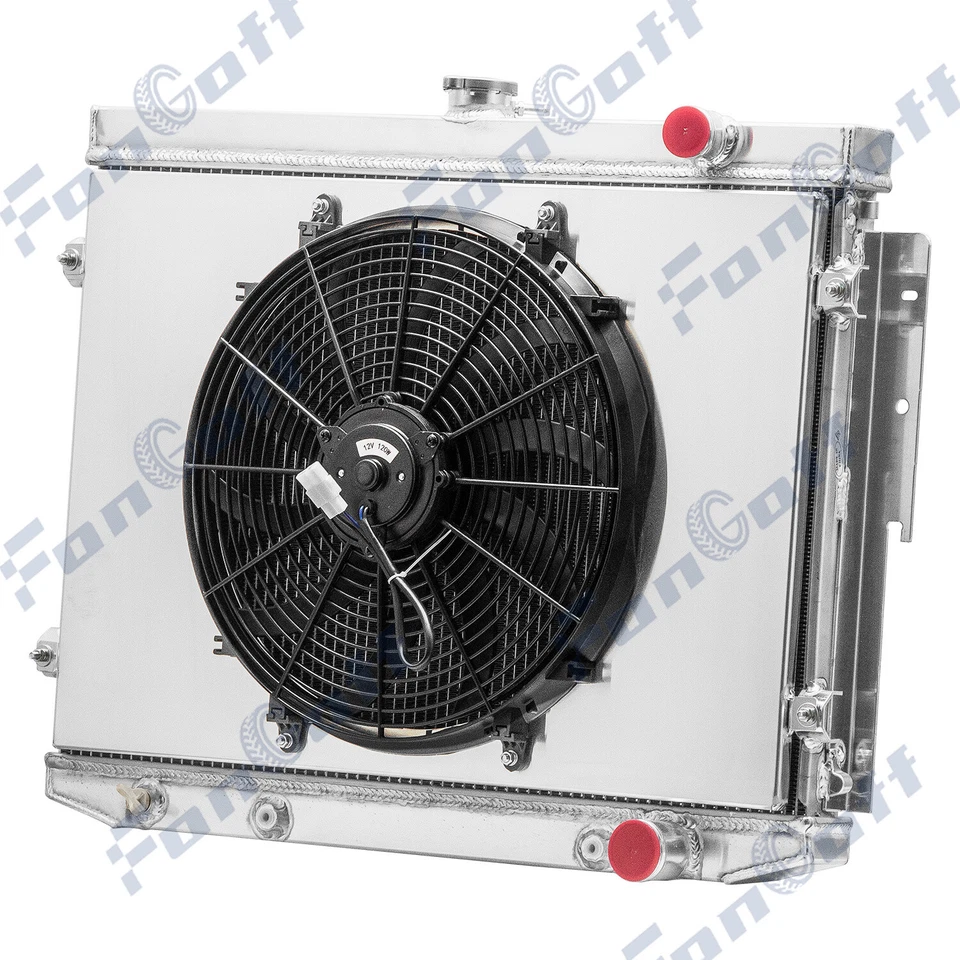 3 Row Radiator&Shroud Fan fit 73-1978,74 Dodge Charger/Plymouth Chrysler 7.2L V8 Foto 2 de 4