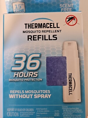 Thermacell Mosquito Repellent Refills with 36-Hour Mosquito Protection, 3 Pack