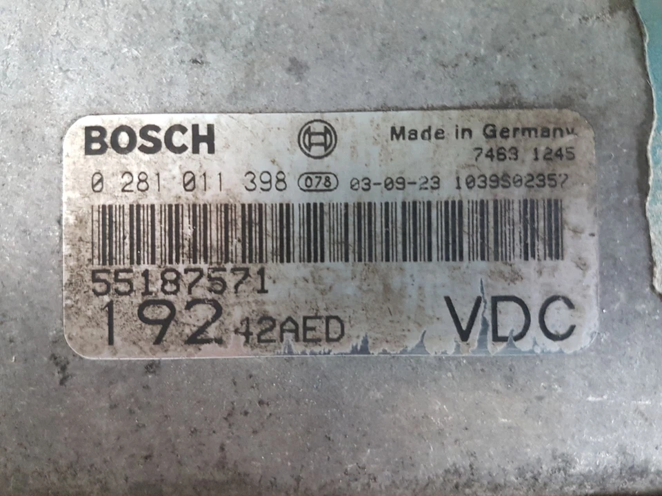 CENTRALINA MOTORE FIAT STILO MULTIWAGON VAN 0281011398 - Immagine 2 di 2