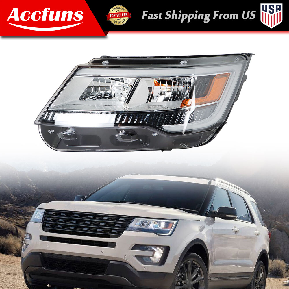 Left Side LED DRL Headlight Fit For Ford Explorer Limited/XLT