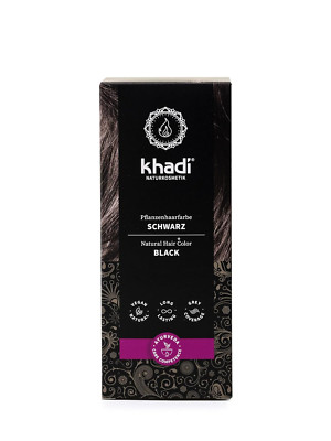 Khadi SCHWARZ Pflanzenhaarfarbe - Färbt Dein Haar in Einem Geheimnisvollen Tiefs