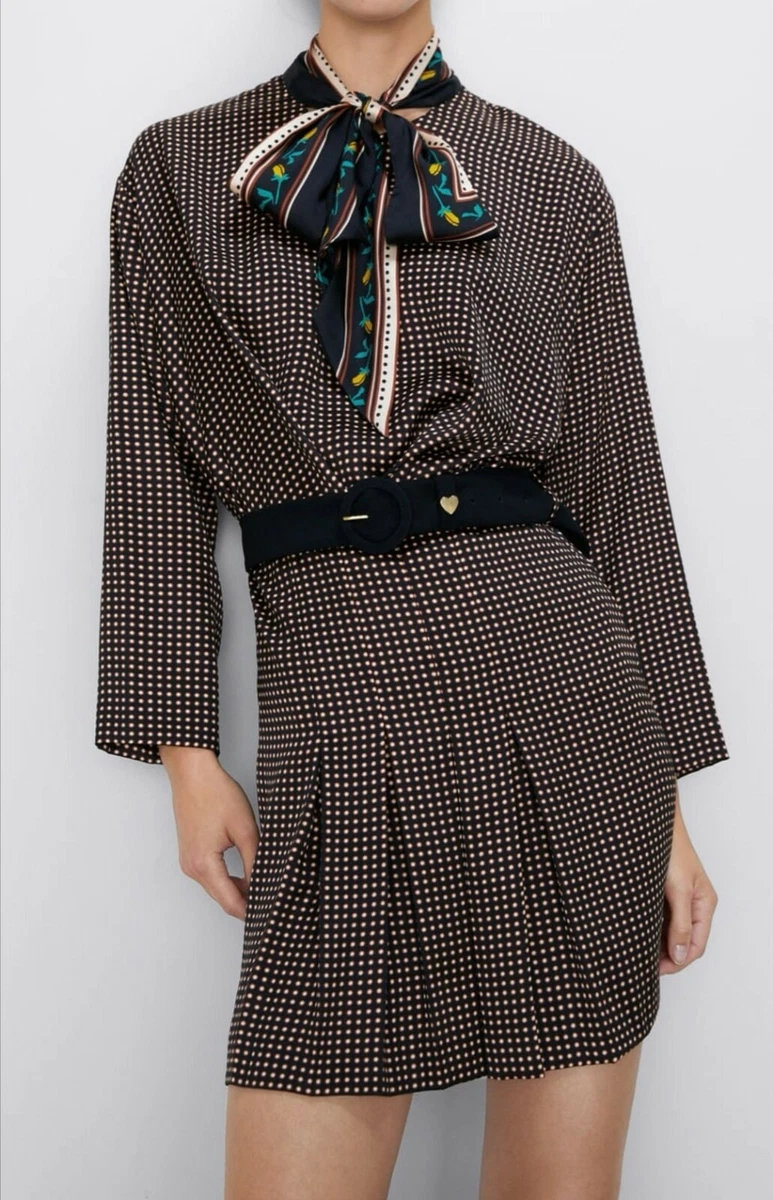 NEW Mini Dress with Printed Bow ZARA 8232/089 (size XS) | eBay