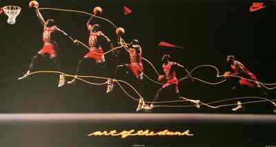 NEW Nike 5228 Air Jordan Art Of Dunk Poster Original Vintage Trikot NBA Jersey 1