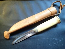 VERY NICE VINTAGE SHARP HUNTING KNIFE PUUKKO MATIN HIOMO FINLAND FINNISH