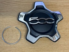 Tapa central de llanta de aleación cromada Fiat 500X individual con clip de fijación 735626311