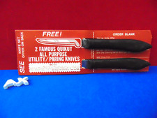 2 Pack Vintage Famous Quikut All Purpose Utility Paring Knives Made in USA New