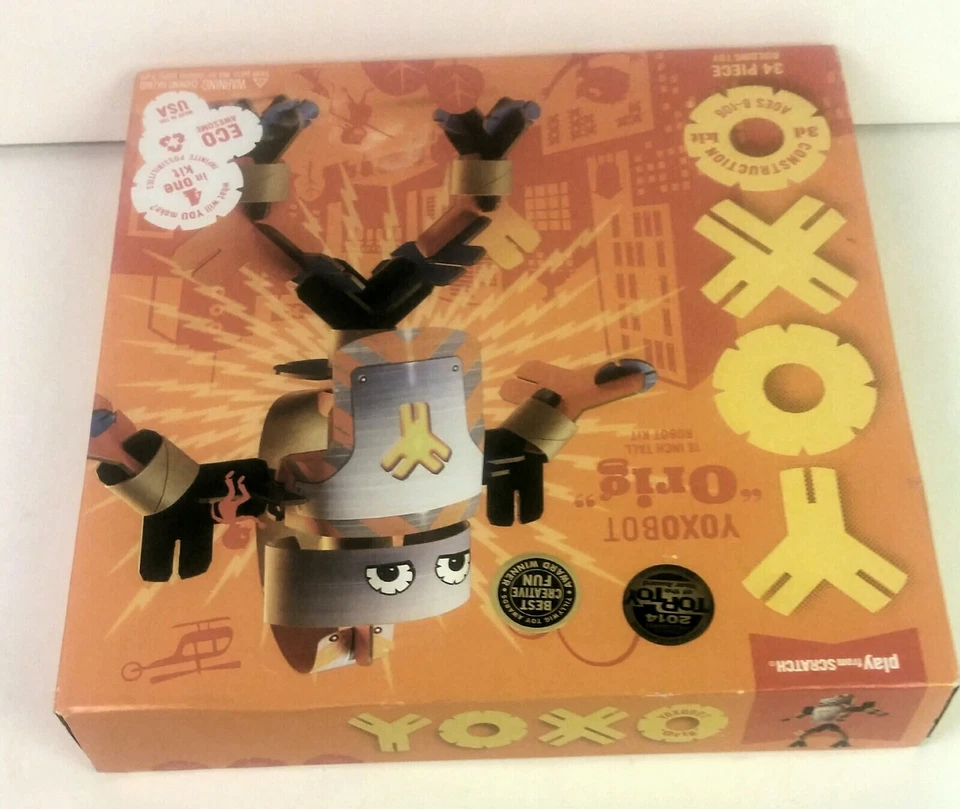 YOXOBOT "Orig" 18 pulgadas de alto robot kit construcción 3d 34 piezas juguete de construcción Foto 3 de 4