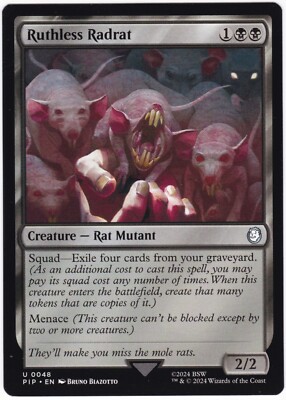 MTG Errors - Inking - Fallout U Ruthless Radrat [#4]