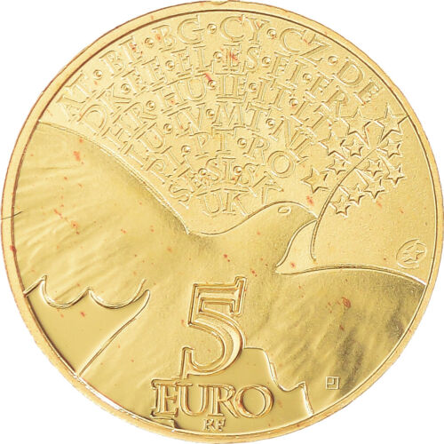 [#344967] France, 5 Euro, Europa, La Paix, 2015, Paris, BE, FDC, Or, Gadoury:EU7 - Photo 1/2