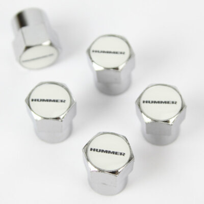 GM GMC Hummer Schriftzug Logo Chom Valve Stem Caps Ventilkappen 5 St. Zubehör