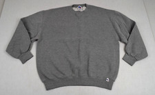 Vintage Sweatshirt Russell Size XL 90s Athletic Gray V Patch Made USA