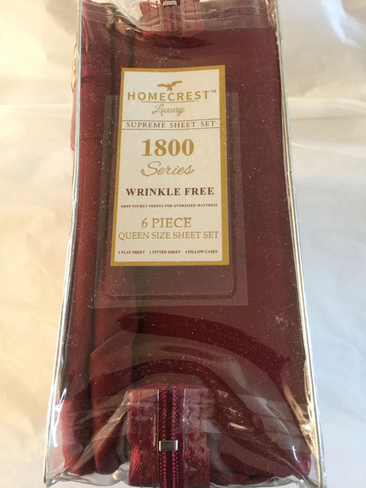 Conjunto de Lençóis Homecrest Queen Size 6 Peças Conforto Egípcio Luxo Sem Rugas Novo - Imagem 4 de 4