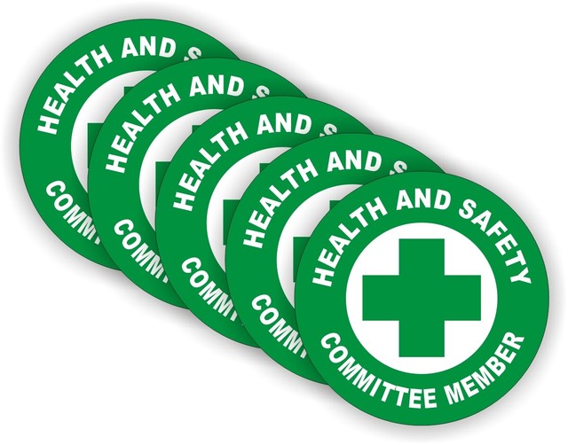 5pk Health and Safety Committee Member Hard Hat Stickers Osha Helmet