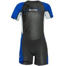 Open Box Bare 2mm Youth Tadpole Shorty Wetsuit - Blue - 6 years