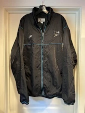 San Jose Sharks Reebok CCM NHL Lined Jacket XL Black Full Zip Pre-owned
