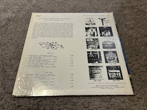 Johnny Peoples And The Mighty Gospel Crowns: Conditions Of The World Today Vinyl - Picture 6 of 6