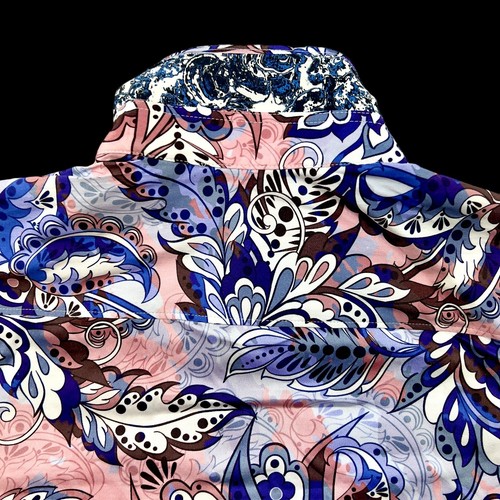 Camicia manica corta grande Robert Graham geometrica colorata fantasia floreale paisley - Foto 14 di 14