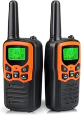 Long Range 100 mile Walkie Talkie Two Way Radio Charge Headset Waterproof 2 PACK