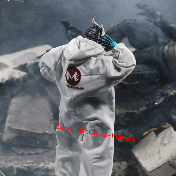 1/12 Protective Clothing White Chemical Suit Model for 6'' Kaiju