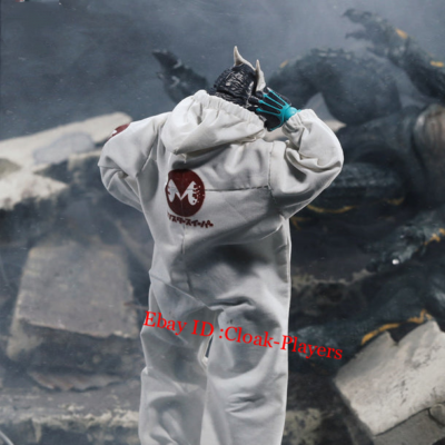 1/12 Protective Clothing White Chemical Suit Model for 6'' Kaiju