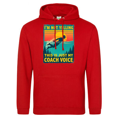 Lustiger Schwimmtrainer-Hoodie Ich schreie nicht, das ist nur meine Trainerstimme Geschenk...