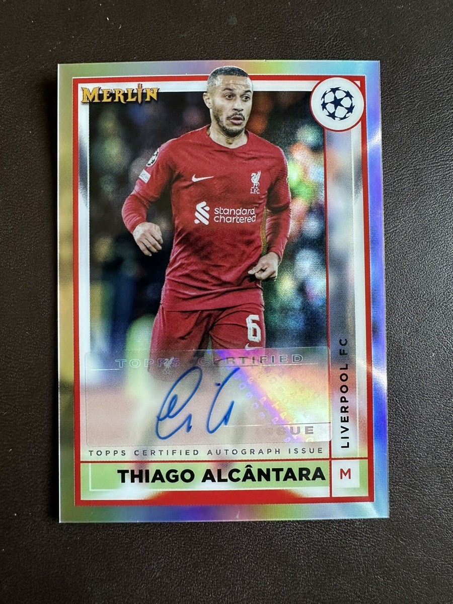 22-23 Topps Merlin THIAGO 直筆サイン Auto RC THIAGO ALCANTARA 2022-23 TOPPS MERLIN CHROME LIVERPOOL