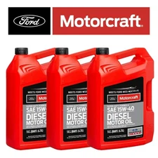 3 PACK Motorcraft 15 QTS 15W-40 DIESEL Oil For Ford Super Duty 7.3L/6.0L/6.7L
