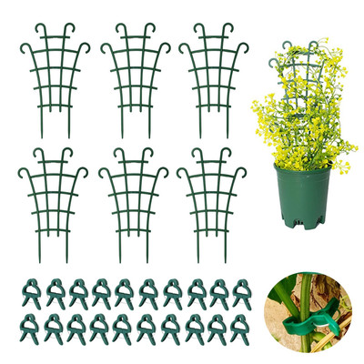 100 Pezzi Piccole Clip per Piante, Riutilizzabili Clip Supporto Piante Verde, Clip Piante Rampicanti, Clip di Supporto per Piante Pomodori, Plant