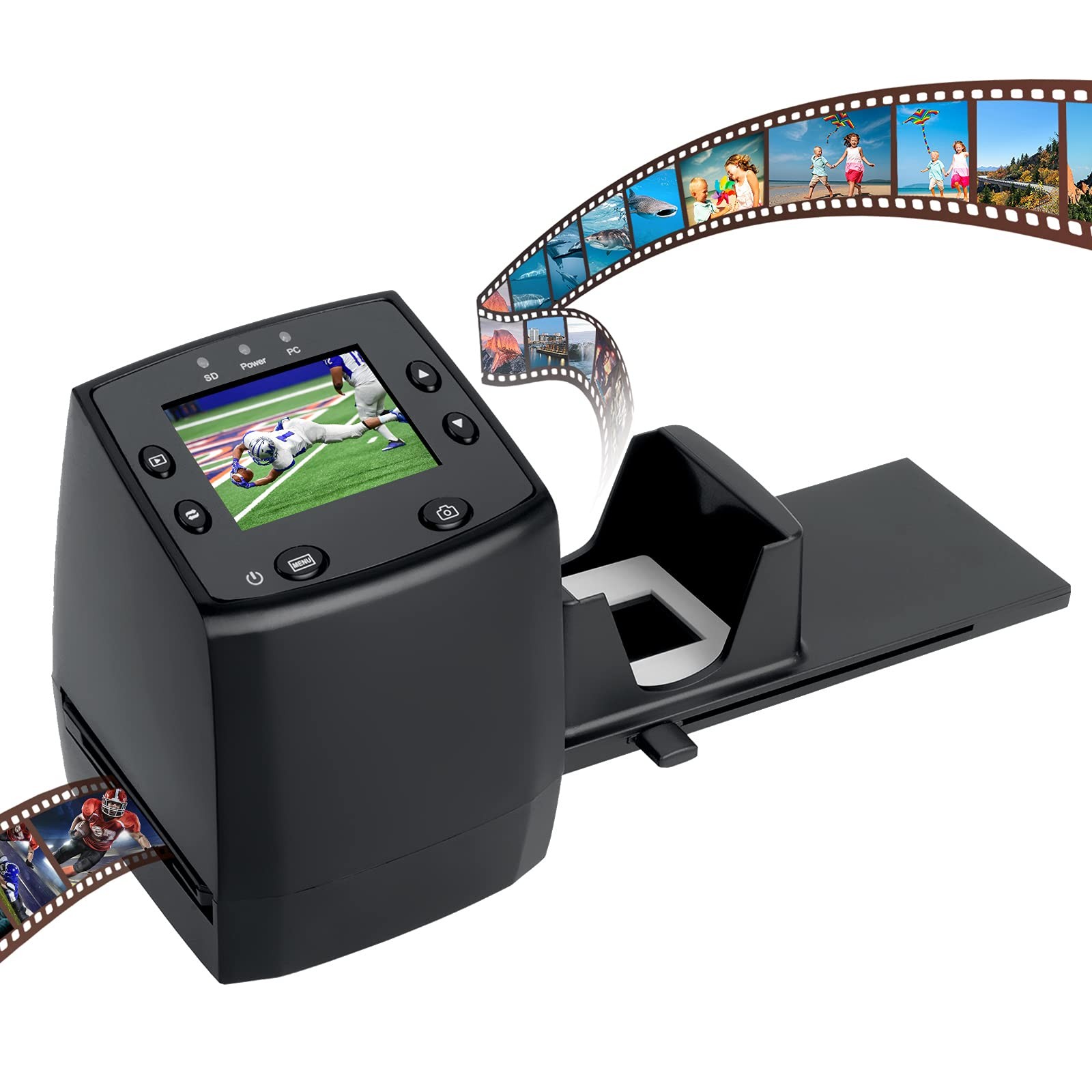 DIGITNOW!Film Scanner Diapositive e Negativi Fotografico con 2.4''LCD Converte N