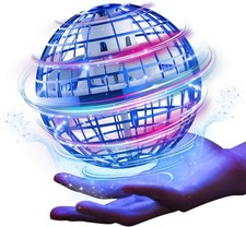 Flying Ball Toy Boomerang Spinner Magic Drone Orb Hover LED Light Kids Gift Blue