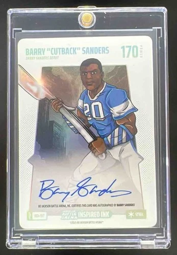2025 Bo Jackson Battle Arena Barry `Cutback` Sanders Steel Auto 170 Pwr #BFA-157