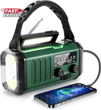 Hand Crank Emergency Radio, NOAA Weather Radio with AM/FM Solar Radio,10000Mah R