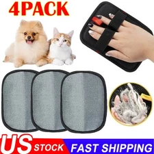 4PC Electrostatic Pet Hair Removal Gloves Brush Double-sided Pet Grooming Gloves