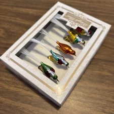 Vintage Kringle Glass by Kurt S Adler Clip On Bird Christmas Ornaments