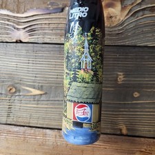 Vintage  folk art painting on old Pepsi bottle landscape artist " M.D." 97