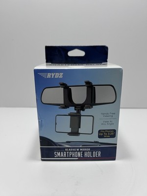 RYDZ 360 Rotation Car Rear View Mirror Mount Stand GPS SmartPhone Holder