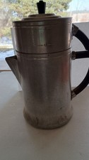 Antique Aluminum, Wear-Ever Coffee Maker, Made In USA, Vintage #2206, 4 Pieces