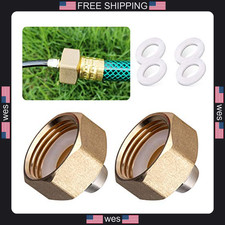 Homenote US Standard Faucet Adapter 3/4 to 1/4 Hose Brass with Washers