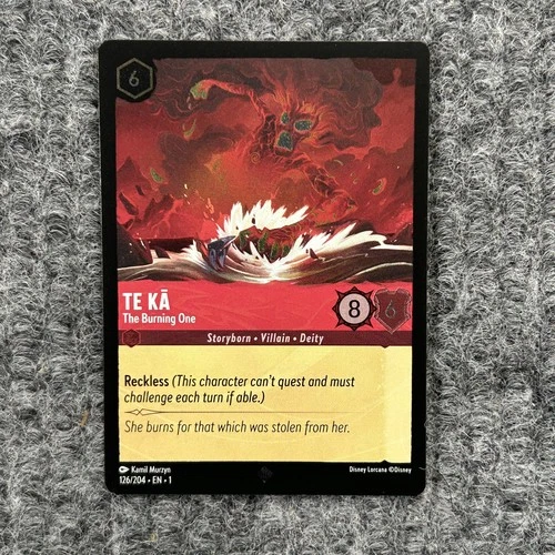 Disney Lorcana First Chapter Te Ka The Burning One 126/204 Super Rare NM Foil